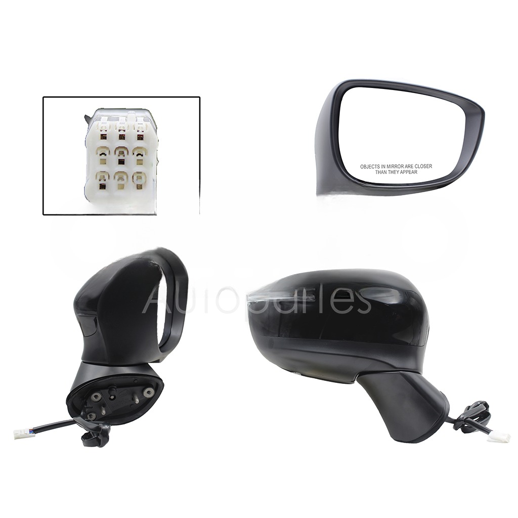 ESPEJO DER ELECT NEGRO P/PINTAR C/LUZ DIRECCIONAL C/DESEMPAÑANTE (6PINES)