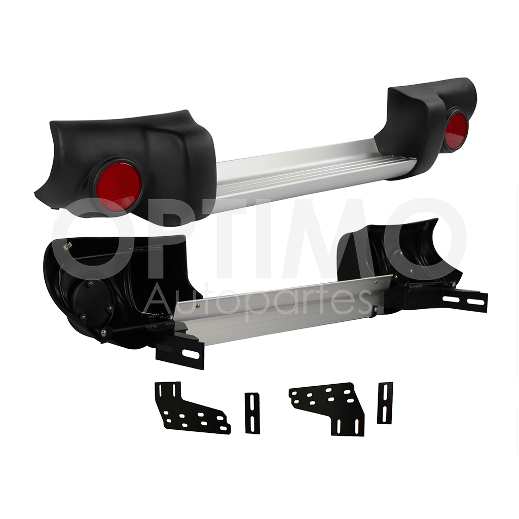 DEFENSA TRASERA NEGRA C/GRIS COMPLETA C/MICAS Y BRACKS