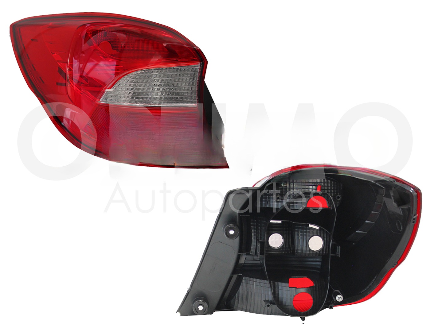 CALAVERA IZQ S/ARNES 5PTAS (ROJO/BLANCO)