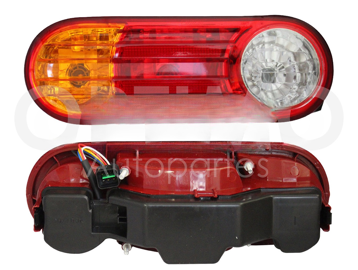 CALAVERA IZQ C/ARNES (BLANCO/ROJO/AMBAR)