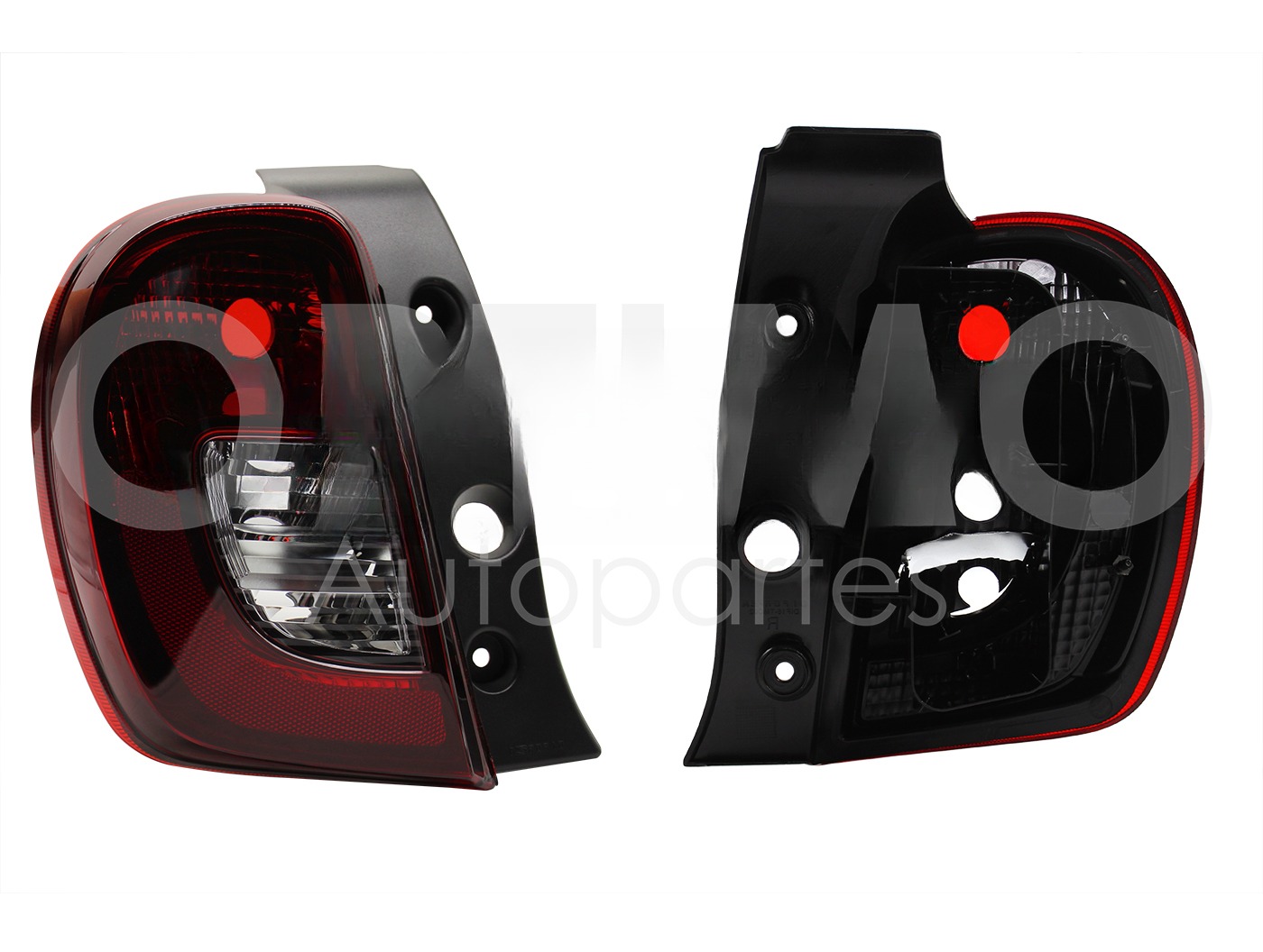 CALAVERA IZQ S/ARNES OSCURA RECTANGULO (ROJO/BLANCO)