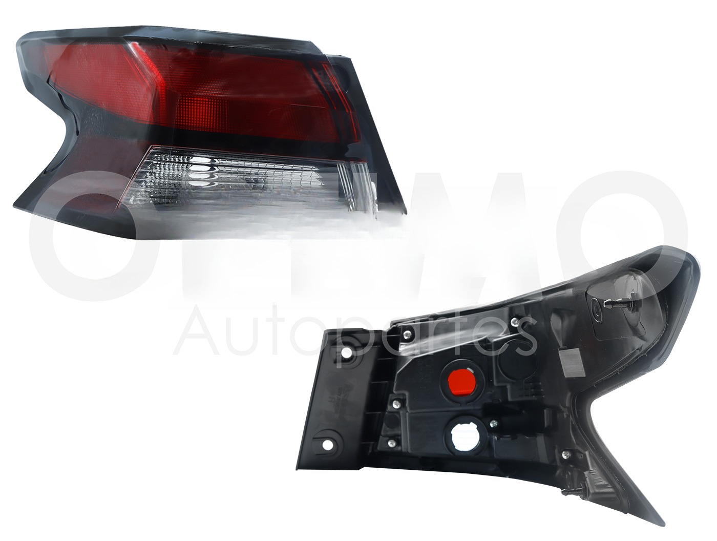 CALAVERA IZQ EXT S/ARNES OSCURA FILO NEGRO (ROJO/BLANCO/ROJO)