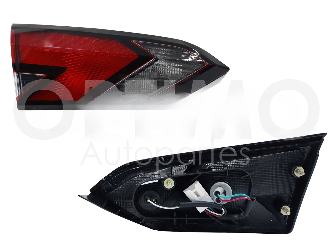 CALAVERA IZQ INT C/ARNES OSCURA FILO NEGRO (BLANCO/ROJO/BLANCO)