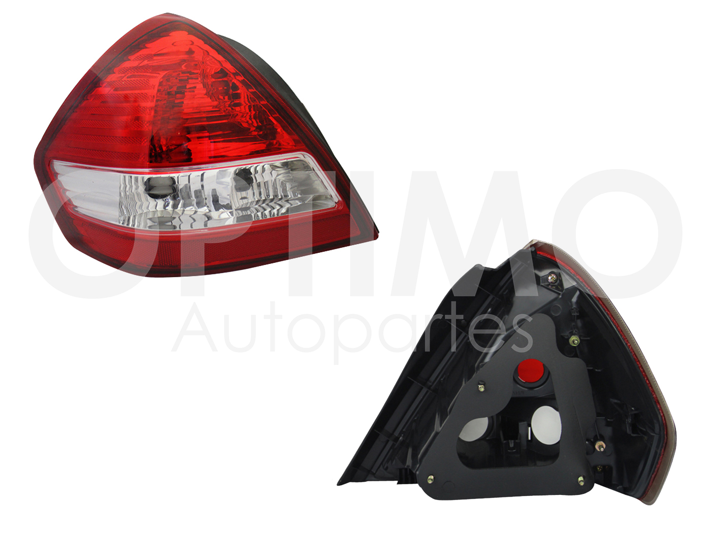 CALAVERA IZQ S/ARNES 4PTAS (ROJO/BLANCO)