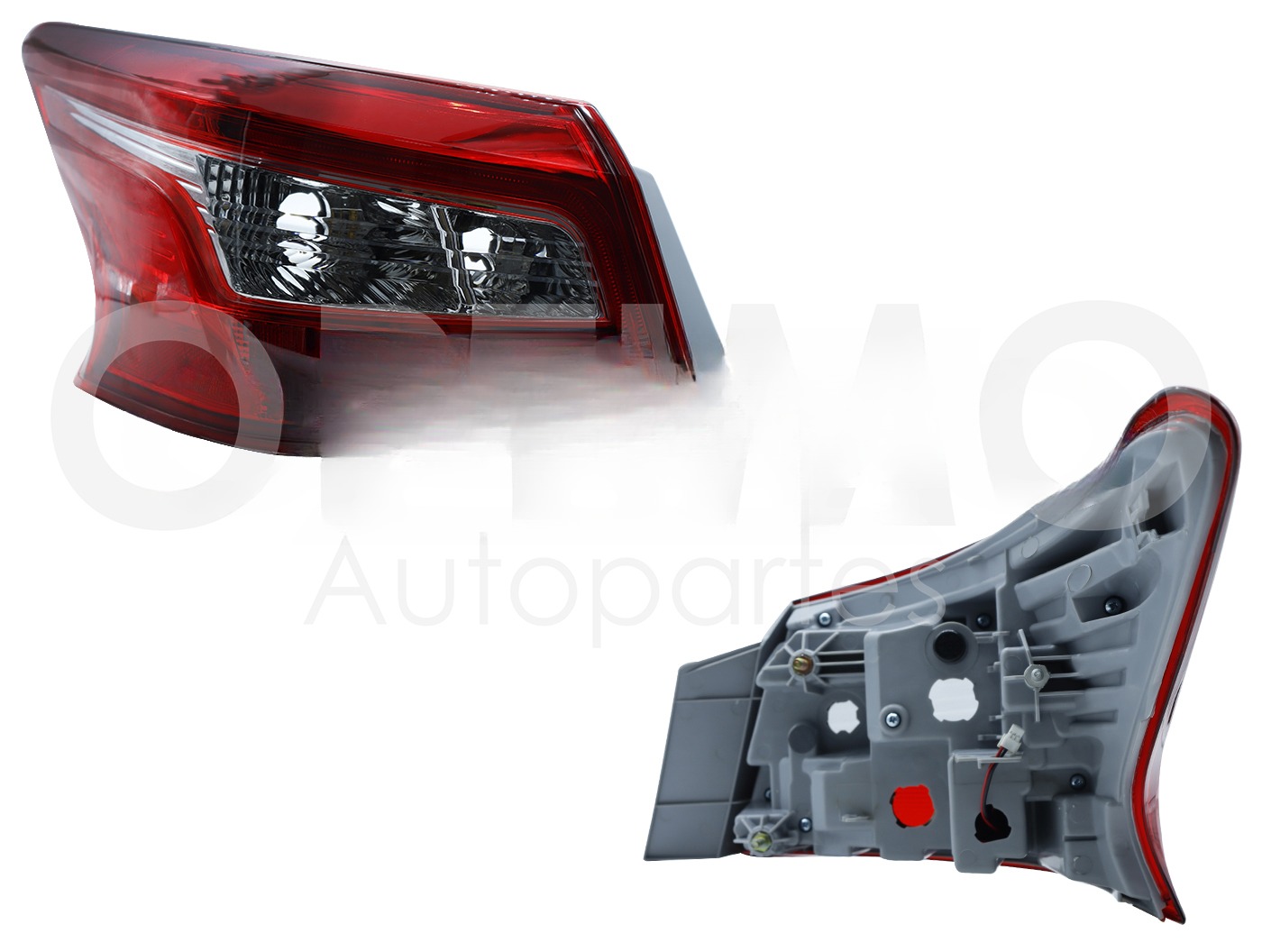 CALAVERA IZQ EXT S/ARNES C/LED (ROJO/BLANCO/ROJO)