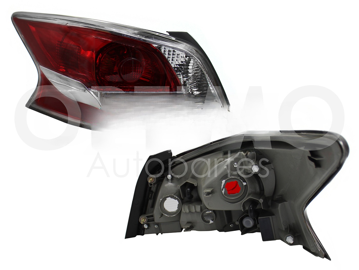 CALAVERA IZQ S/ARNES CLARA FILO CROMO (ROJO/BLANCO)