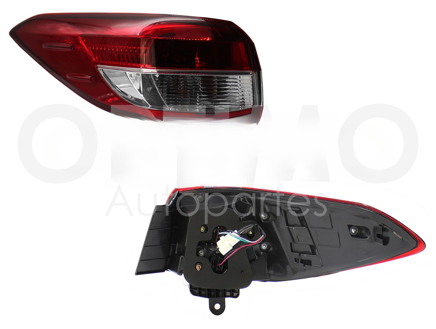 CALAVERA IZQ EXT C/ARNES S/LED 4PTAS (ROJO/BLANCO)