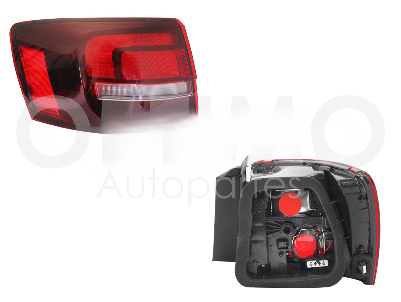 CALAVERA IZQ EXT S/ARNES OSCURA (ROJO/BLANCO)