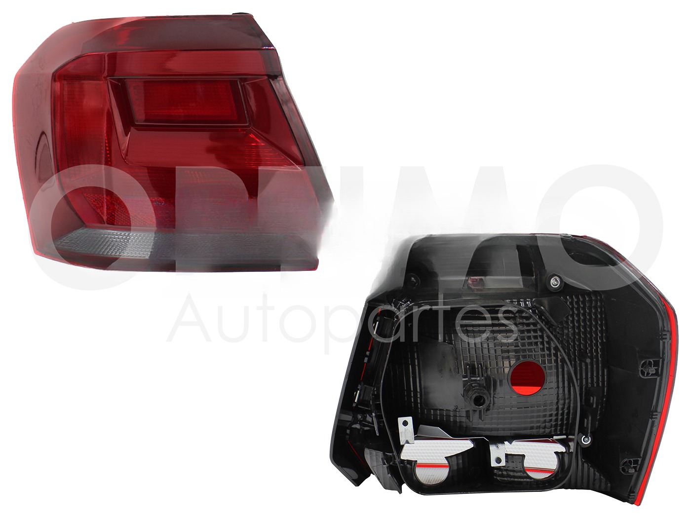 CALAVERA IZQ S/ARNES OSCURA 5PTAS (ROJO/BLANCO)