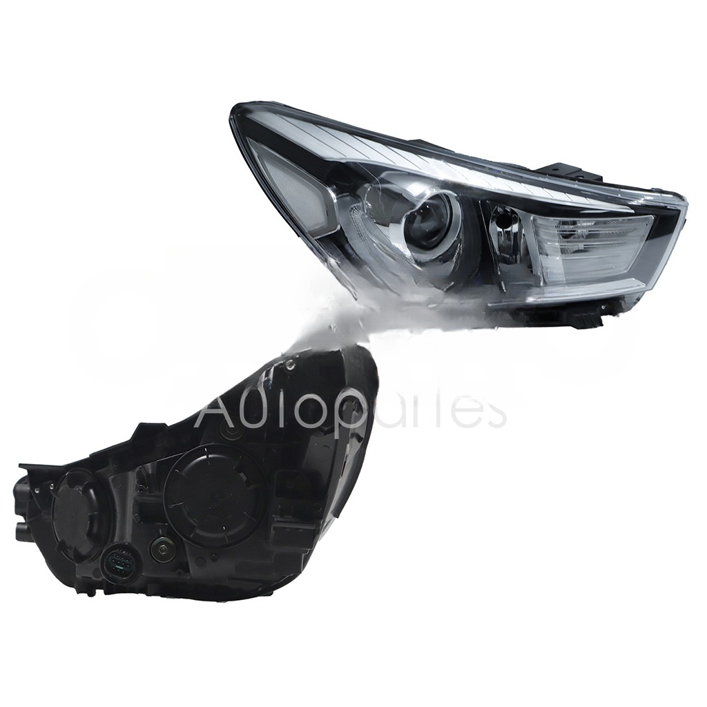 FARO DER F/NEGRO C/MOTOR C/LED C/LUPA C/MICA BLANCO FILOS CROMOS (SEDAN/H-BACK)