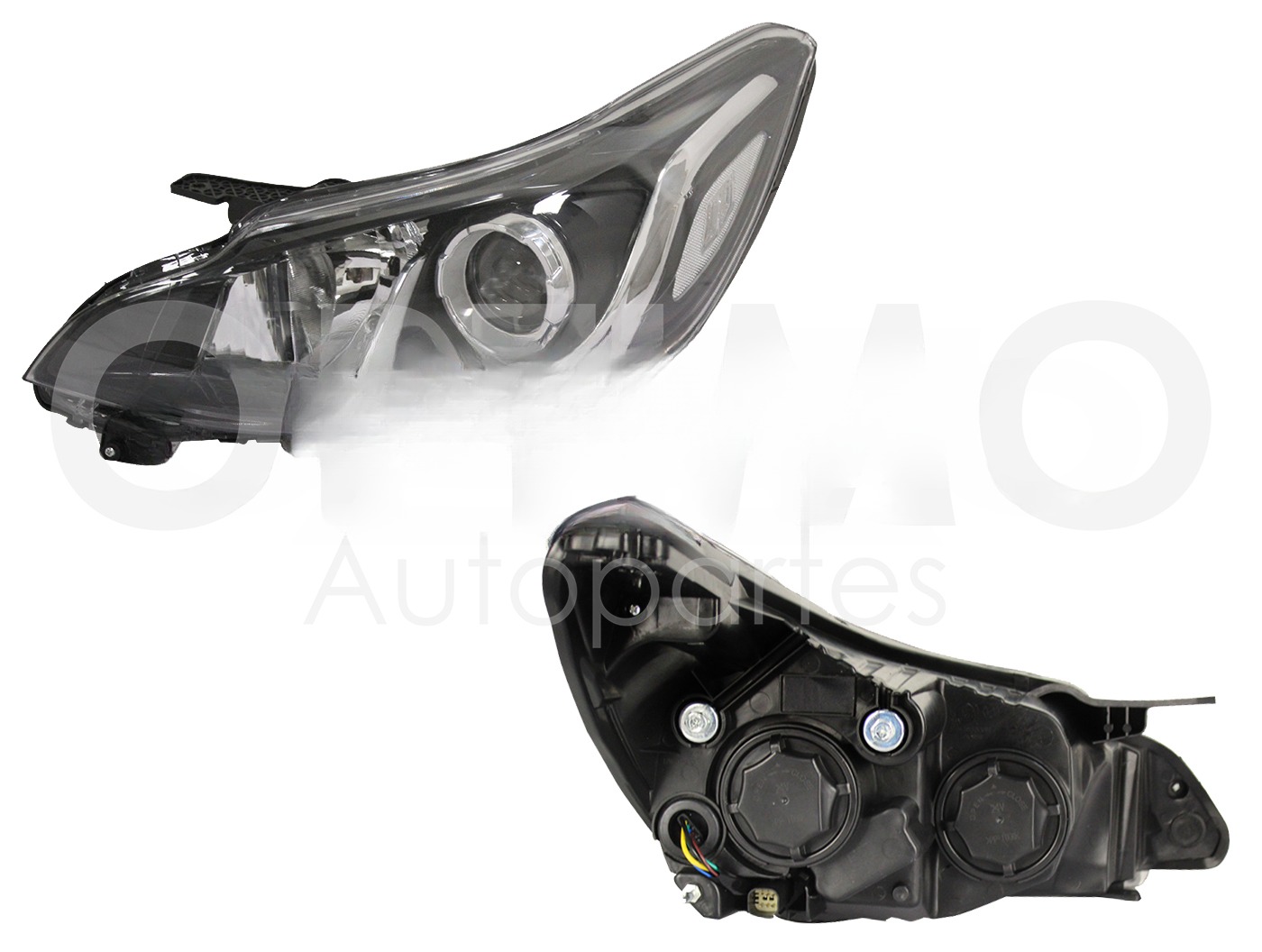 FARO IZQ F/CROMADO C/LUPA (NUEVA LINEA)