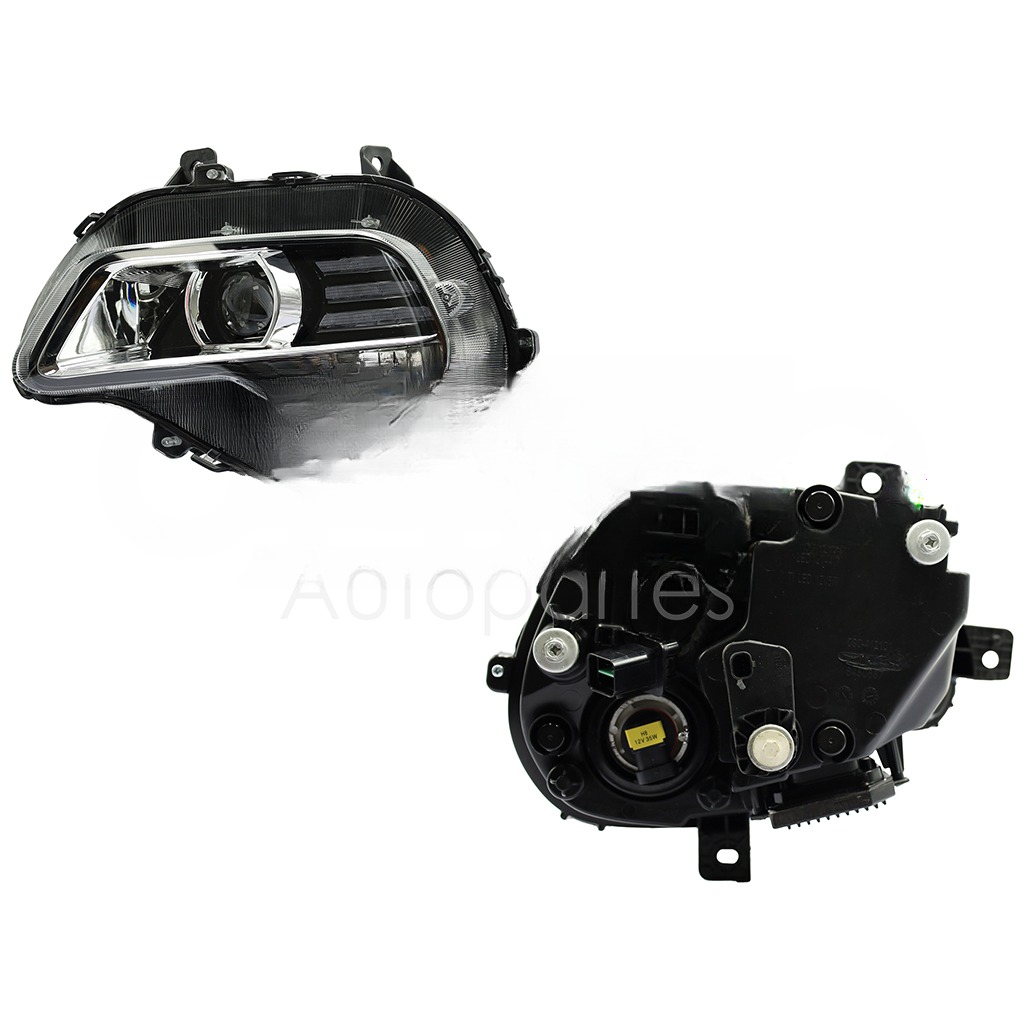 FARO IZQ F/CROMADO C/LED C/LUPA