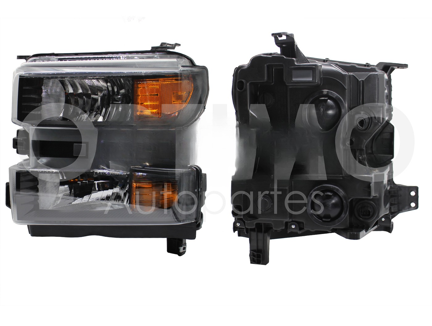 FARO IZQ F/NEGRO P/HALOGENO C/MICA AMBAR