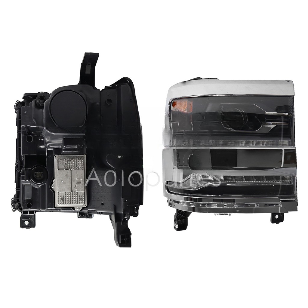 FARO DER F/NEGRO C/LED C/LUPA C/MICA AMBAR FILO CROMO