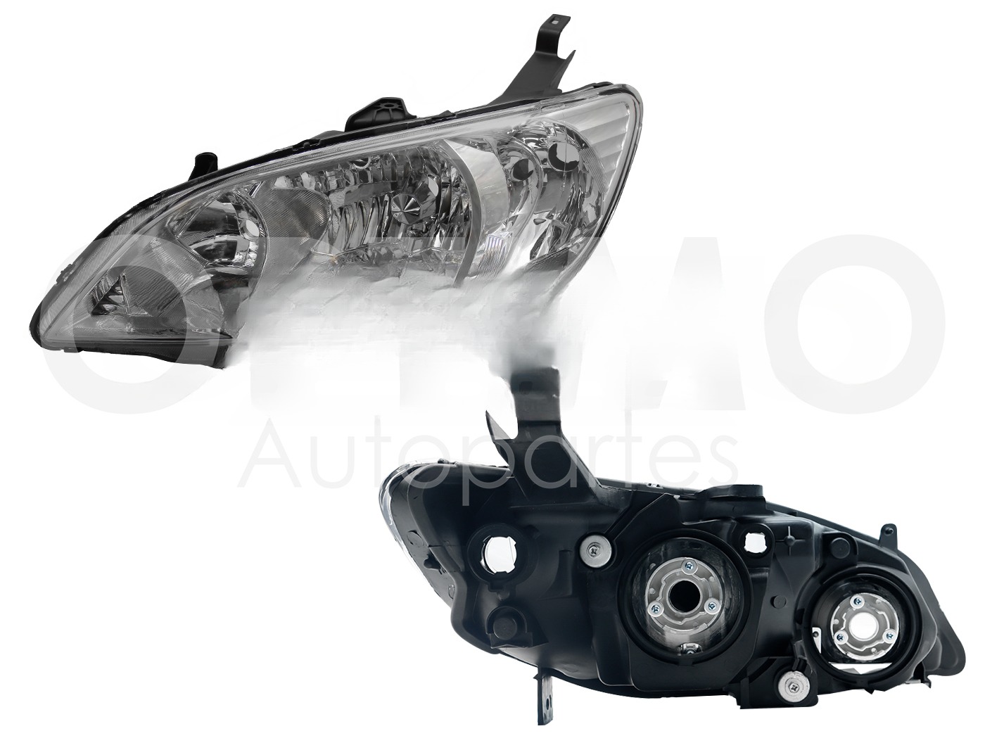 FARO IZQ FONDO CROMADO 2-4PTAS