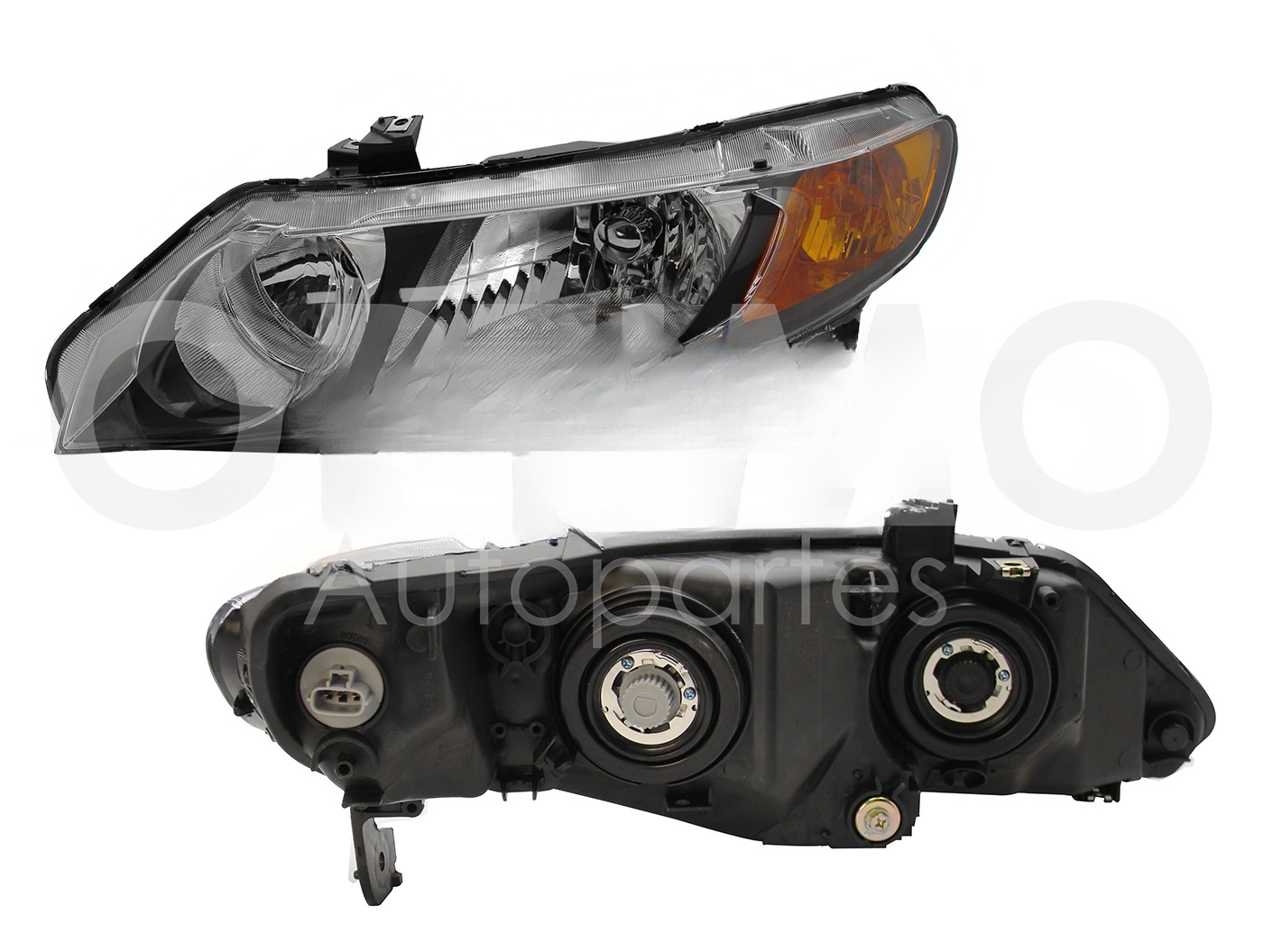 FARO IZQ F/NEGRO C/CUARTO AMBAR 4PTAS