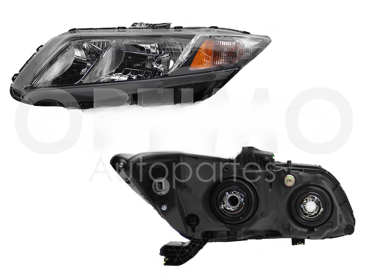 FARO IZQ F/NEGRO C/MICA AMBAR (COUPE 2013 2PTAS) 4PTAS