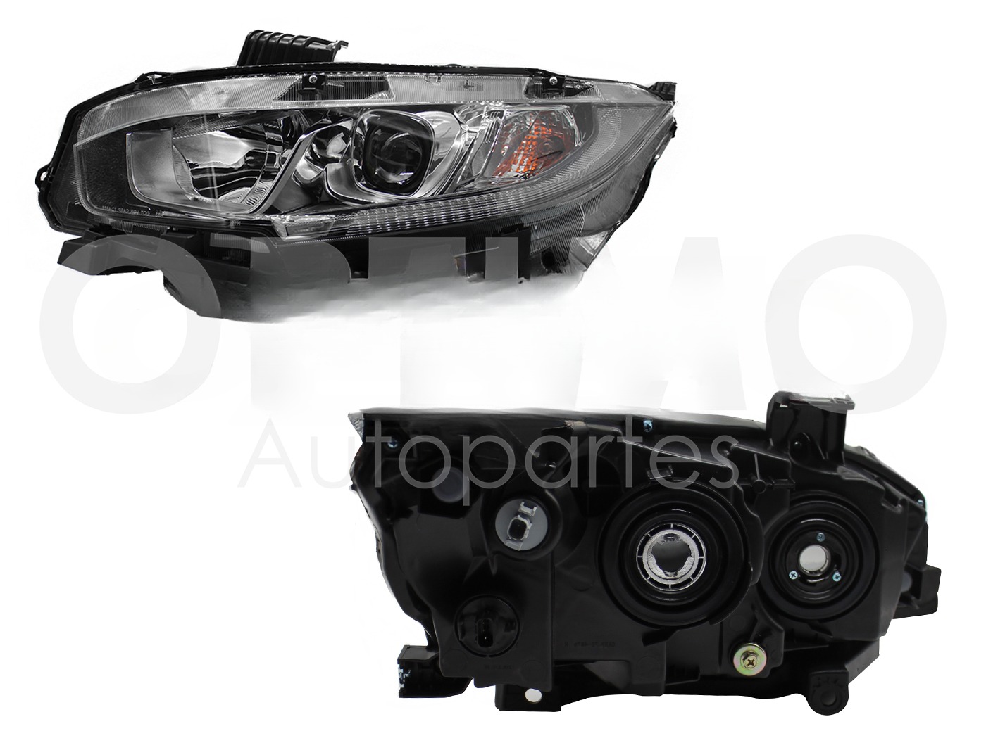 FARO IZQ F/NEGRO C/LUPA C/DRL 2-4PTAS