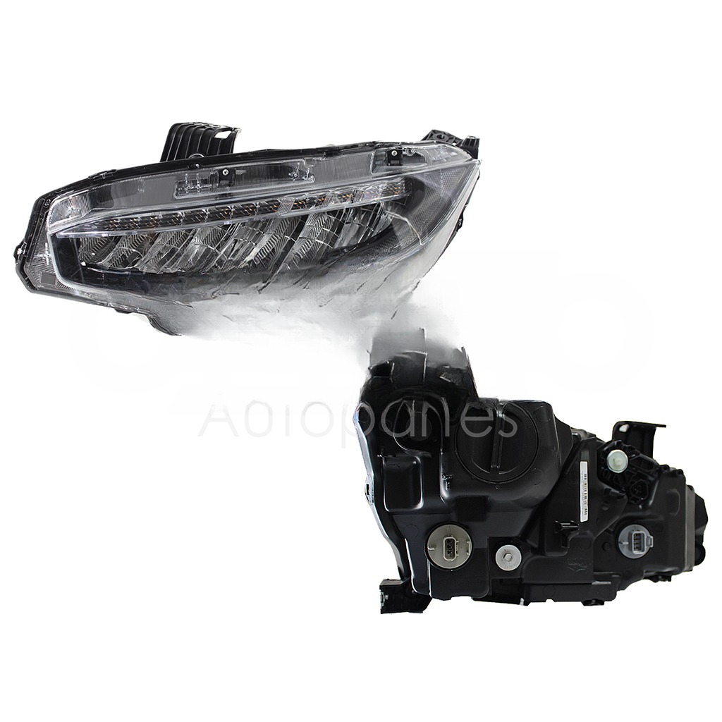 FARO IZQ F/CROMADO C/LED 4PTAS