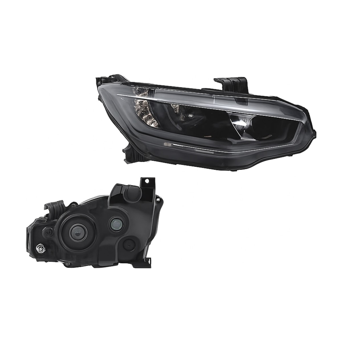 FARO DER F/NEGRO C/LUPA C/DRL FILOS NEGROS 4PTAS