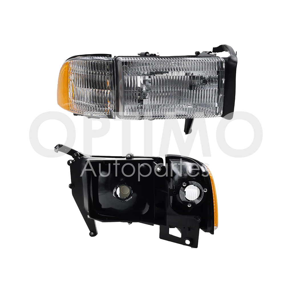 FARO DER F/CROMADO C/CUARTO C/CARCAZA C/MICA AMBAR