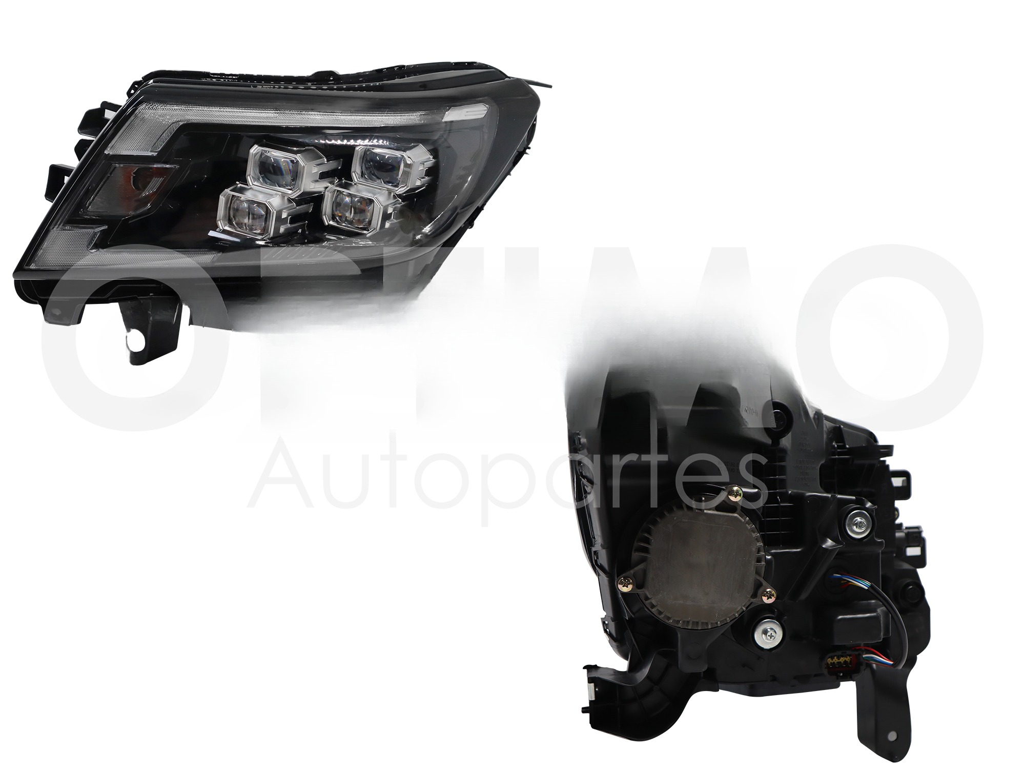 FARO IZQ F/CROMADO C/LED C/LUPA (PLATINUM/PRO-4X)