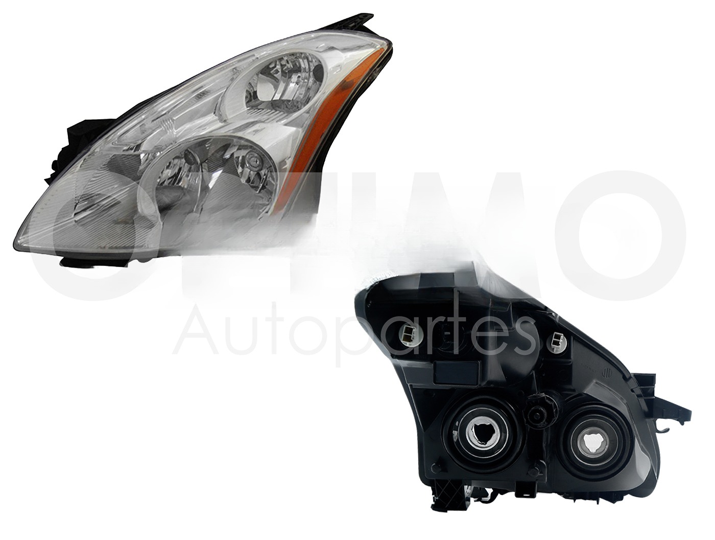 FARO IZQ F/CROMADO C/CUARTO AMBAR XENON