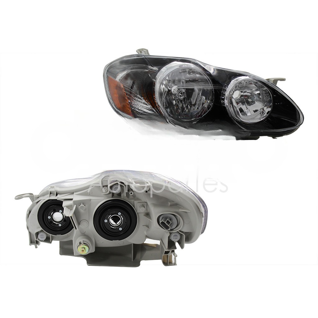 FARO DER F/NEGRO C/MICA AMBAR