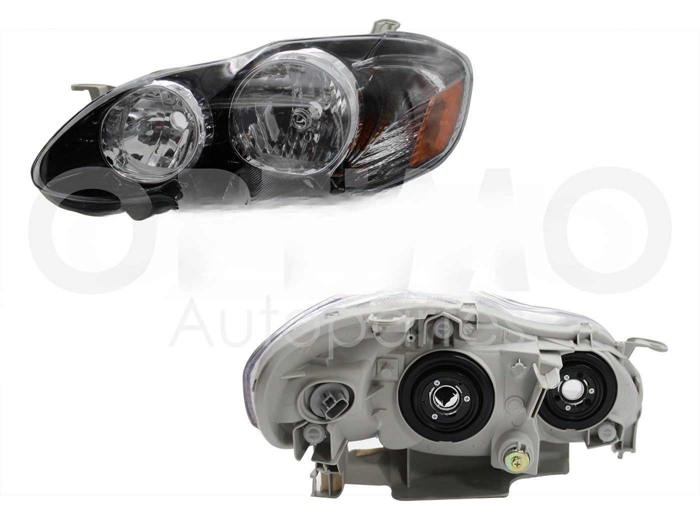 FARO IZQ F/NEGRO C/MICA AMBAR