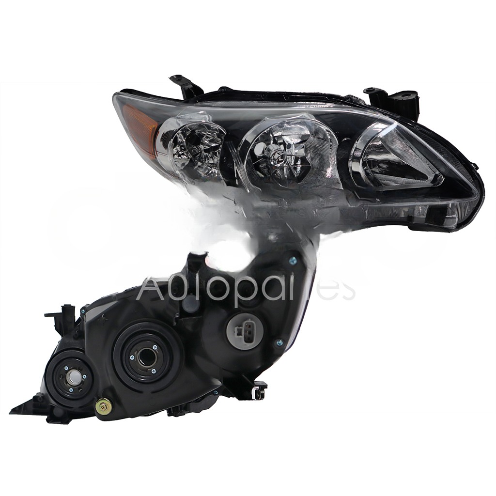 FARO DER F/NEGRO C/MICA AMBAR