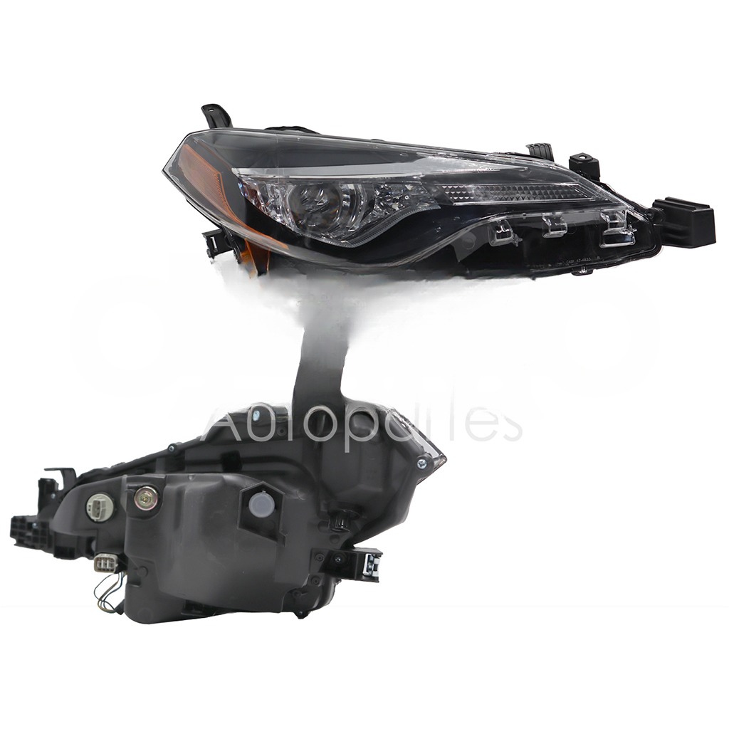 FARO DER F/NEGRO C/LED C/LUPA C/MICA AMBAR