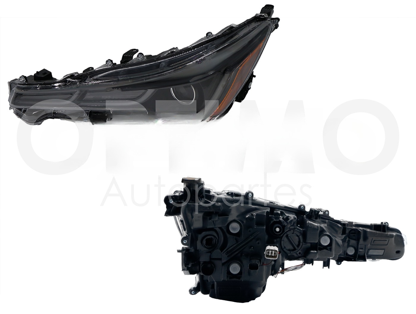 FARO IZQ F/NEGRO C/LED C/LUPA