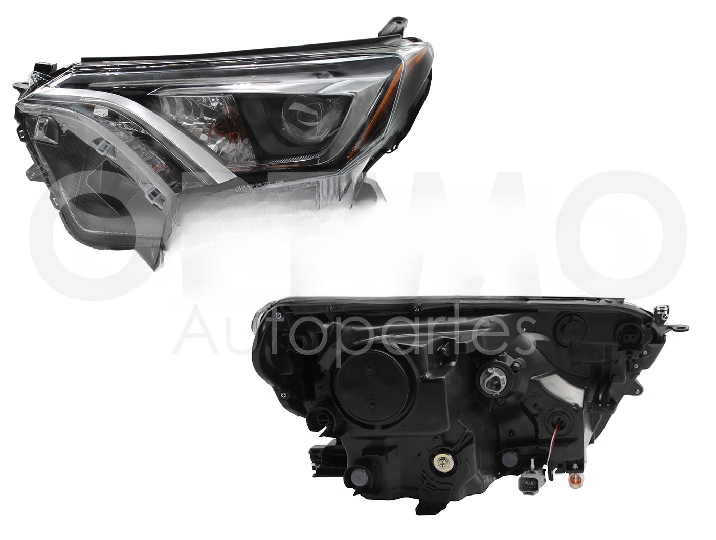 FARO IZQ F/NEGRO C/LED C/LUPA C/MICA AMBAR