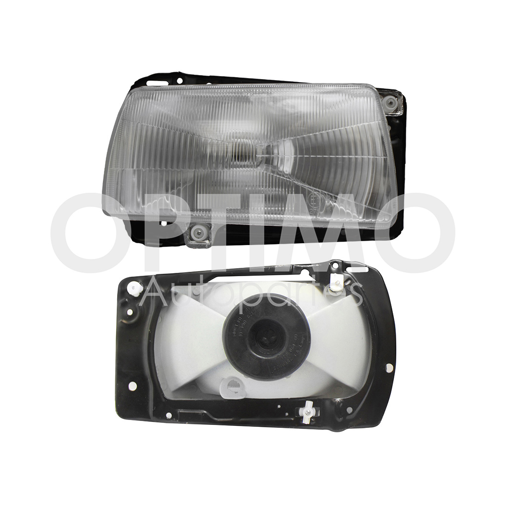 FARO DER F/CROMADO C/BASE METAL VIDRIO RAYADO