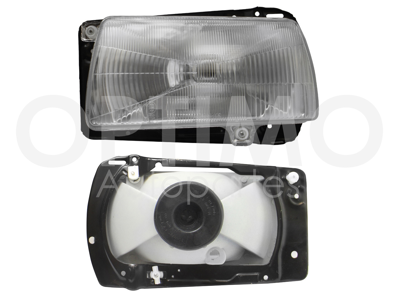 FARO IZQ F/CROMADO C/BASE METAL VIDRIO RAYADO