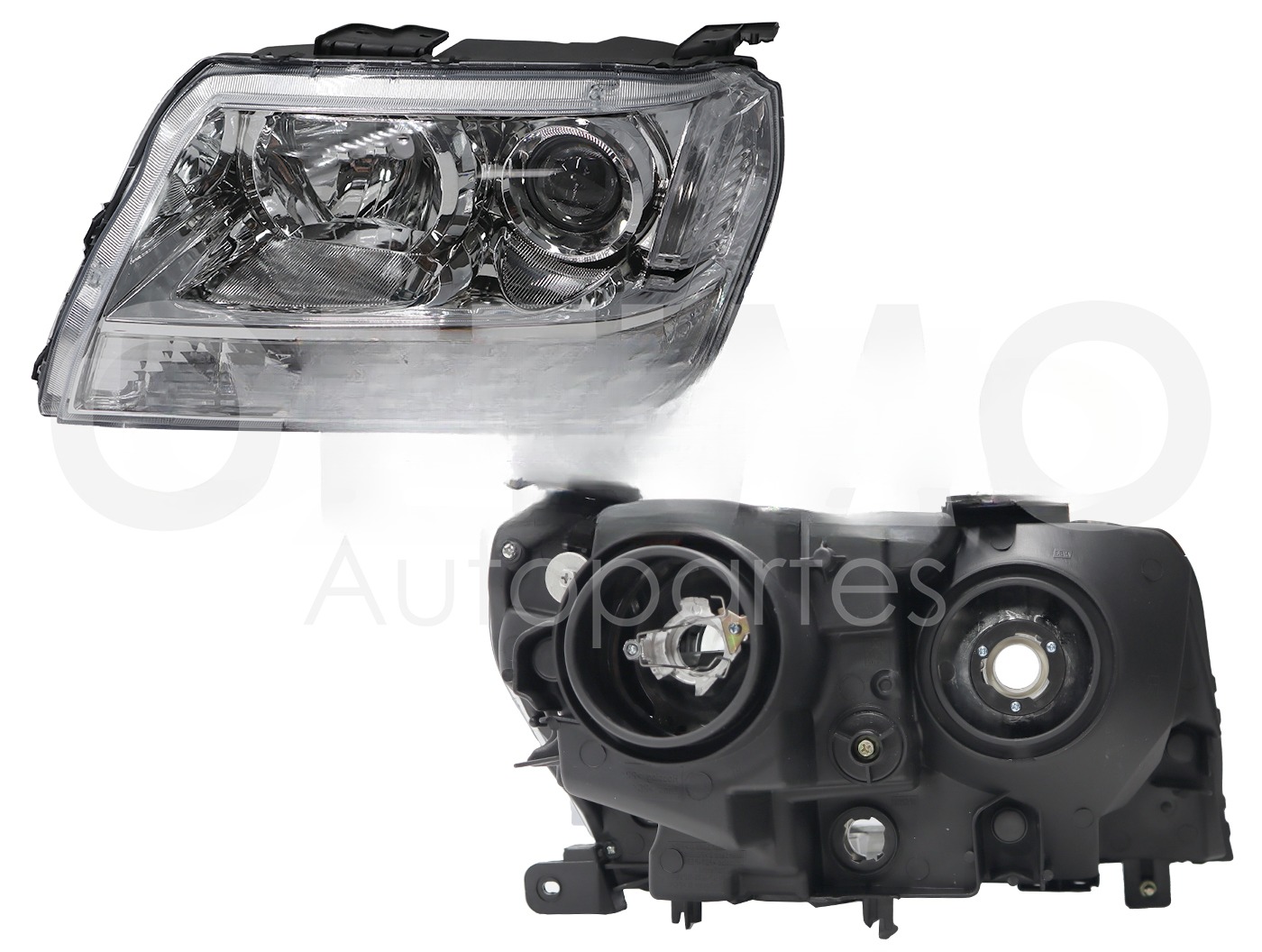 FARO IZQ F/CROMADO C/CUARTO BLANCO