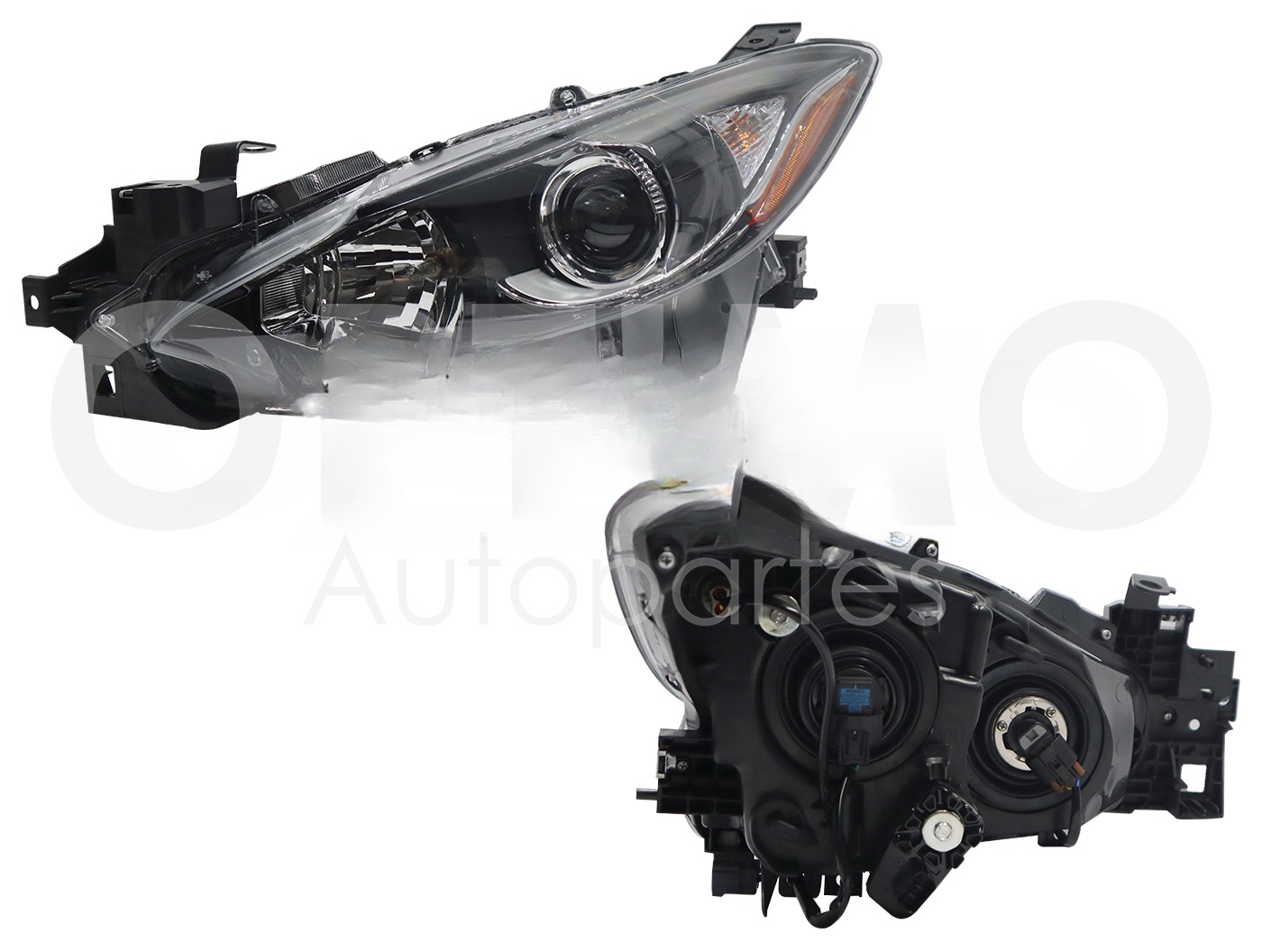 FARO IZQ F/NEGRO C/LUPA P/HALOGENO C/MICA AMBAR (SEDAN/H-BACK)