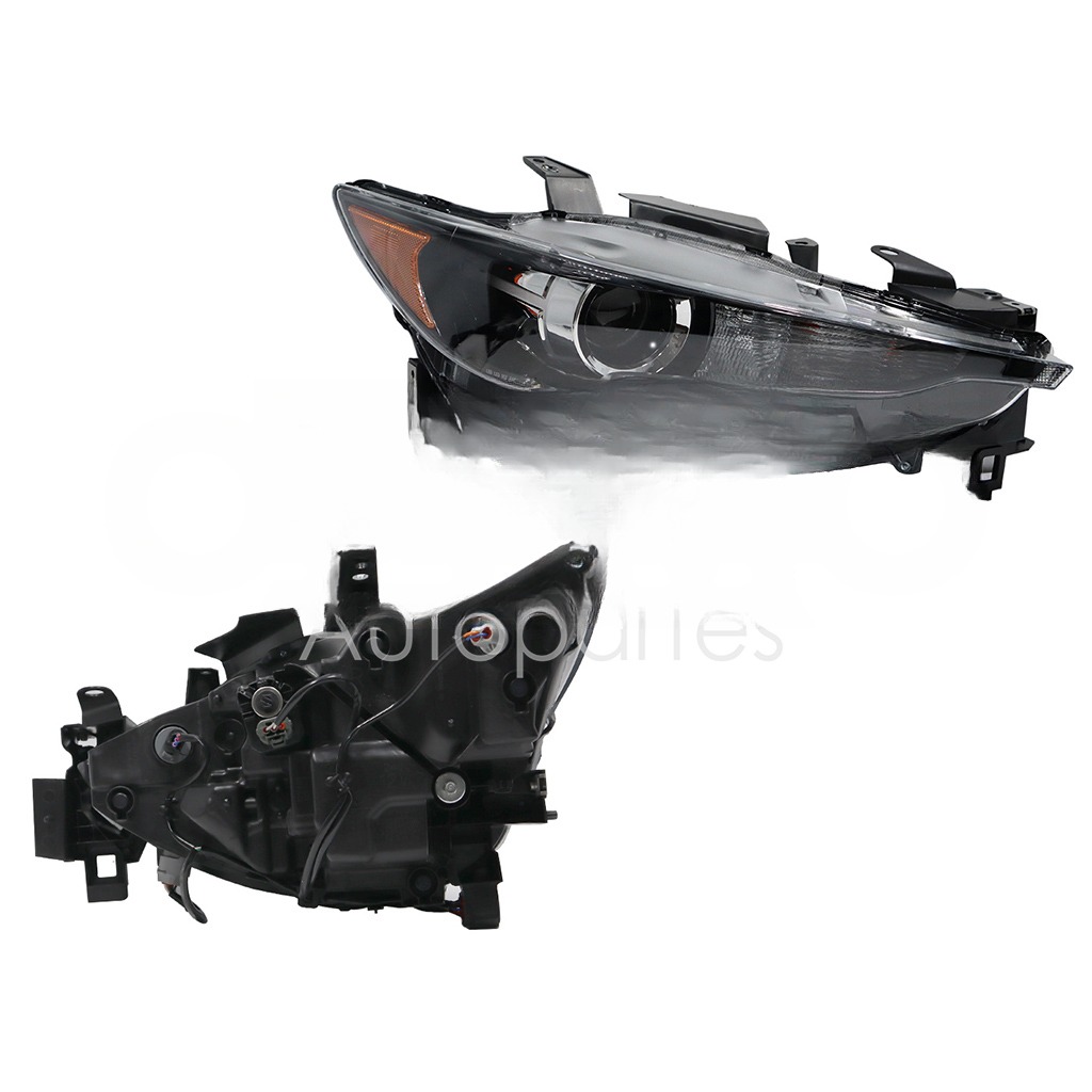 FARO DER F/NEGRO C/LED C/LUPA C/MICA AMBAR