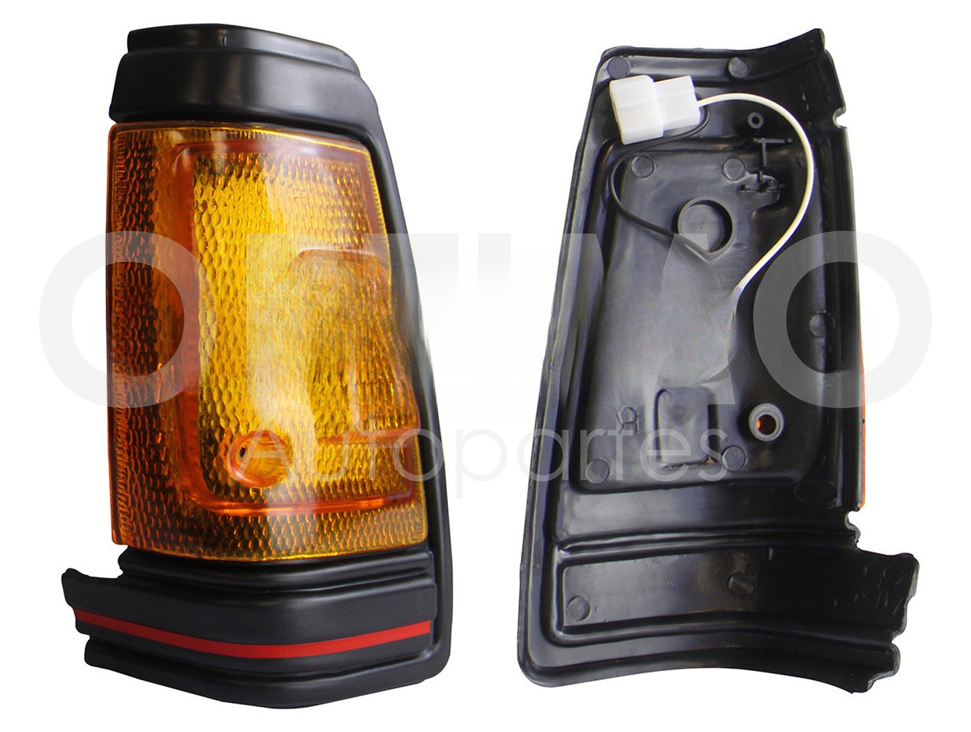 CUARTO ESQ IZQ NEGRO LINEA ROJA C/ARNES (EMP/2PZS)