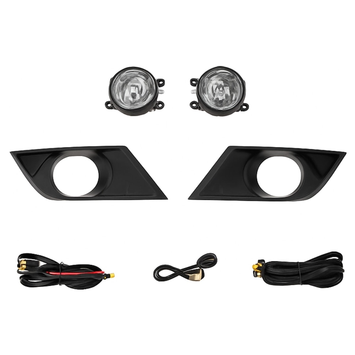 KIT FARO AUX C/CABLES C/REJILLAS NEGRAS C/FOCOS (SENCILLO)
