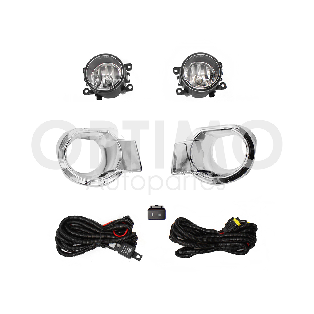 KIT FARO AUX C/CABLES C/REJILLAS CROMO C/FOCOS