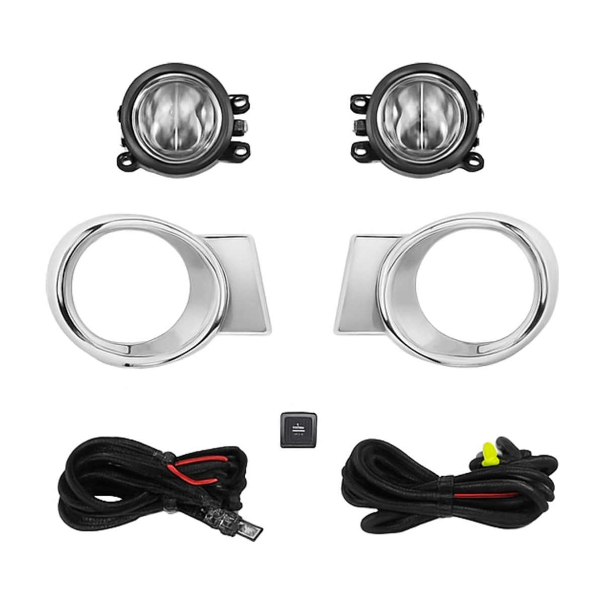 KIT FARO AUX C/CABLES C/REJILLAS CROMO C/FOCOS