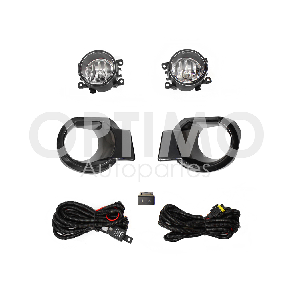 KIT FARO AUX C/CABLES C/REJILLAS NEGRAS C/FOCOS