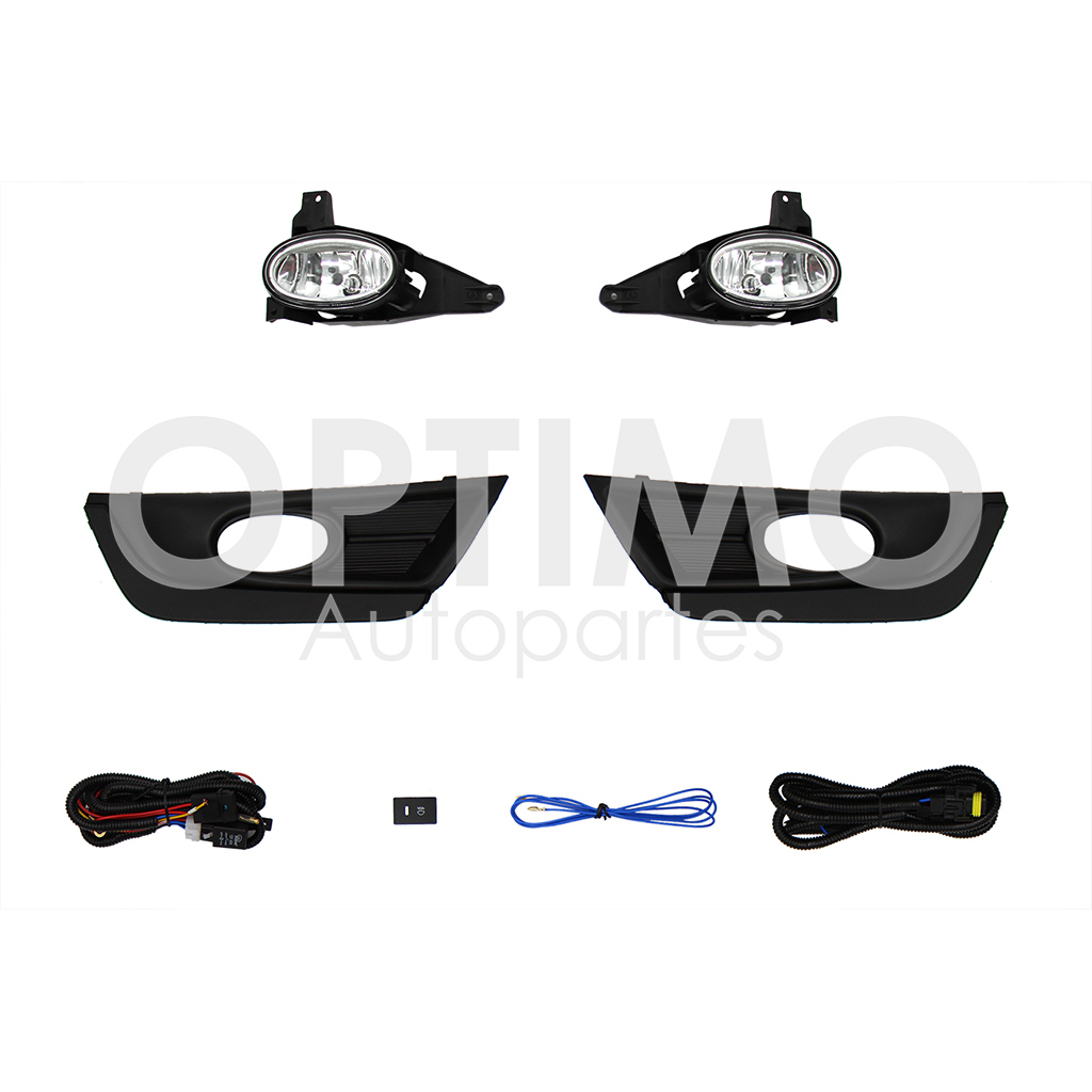 KIT FARO AUX C/CABLES C/REJILLAS NEGRAS C/FOCOS