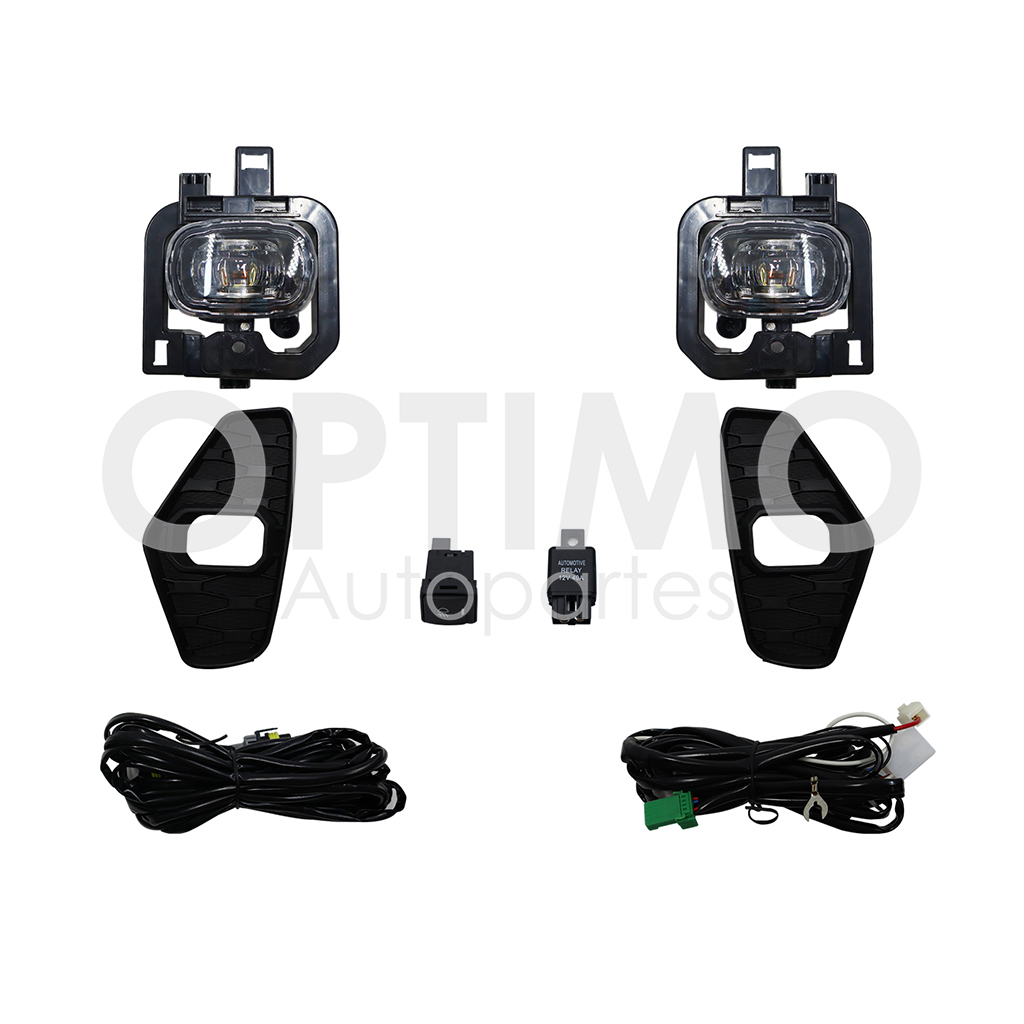 KIT FARO AUX C/LED C/CABLES C/REJILLAS NEGROS