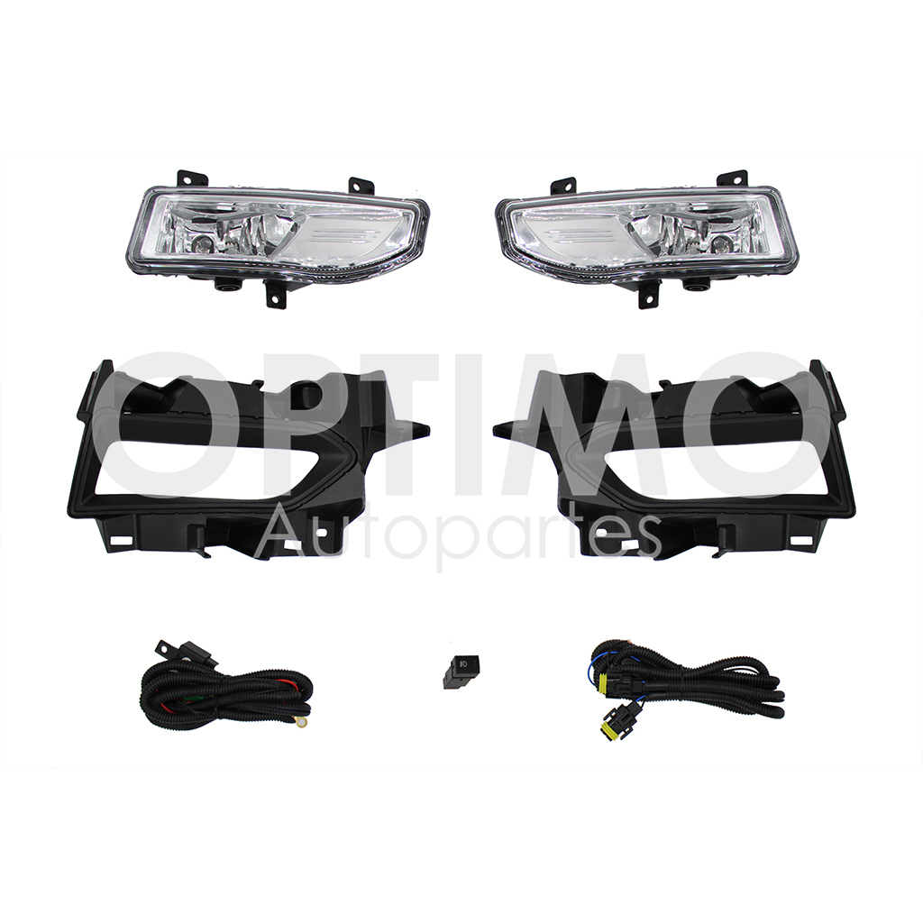 KIT FARO AUX C/CABLES C/REJILLAS NEGRAS C/FOCOS