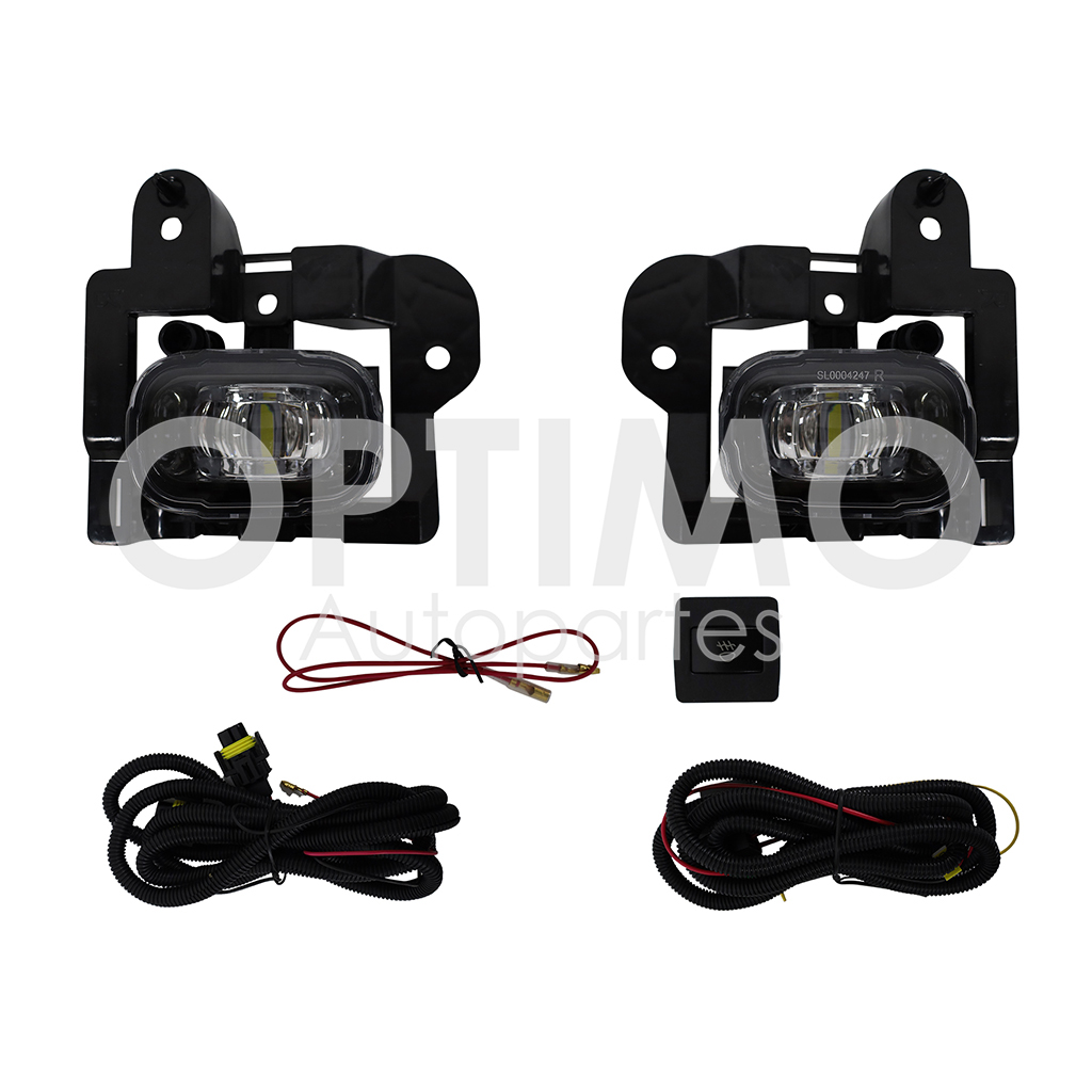 KIT FARO AUX C/CABLES C/REJILLAS NEGRAS C/FOCOS