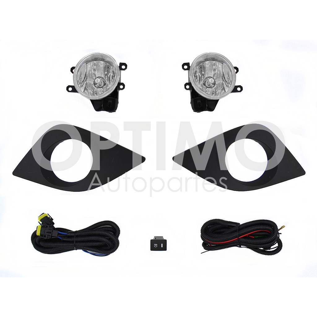 KIT FARO AUX C/CABLES C/REJILLAS NEGRAS C/FOCOS