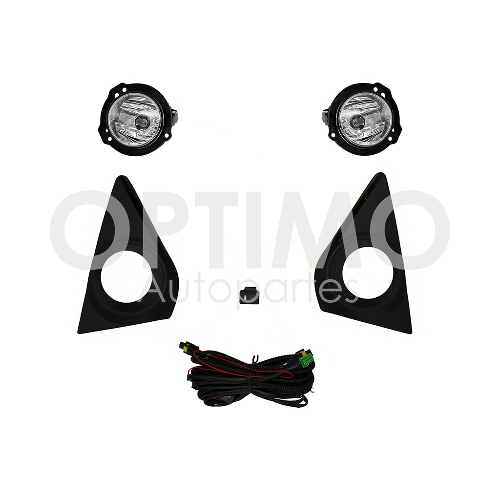 KIT FARO AUX C/CABLES C/REJILLAS NEGRAS C/FOCOS