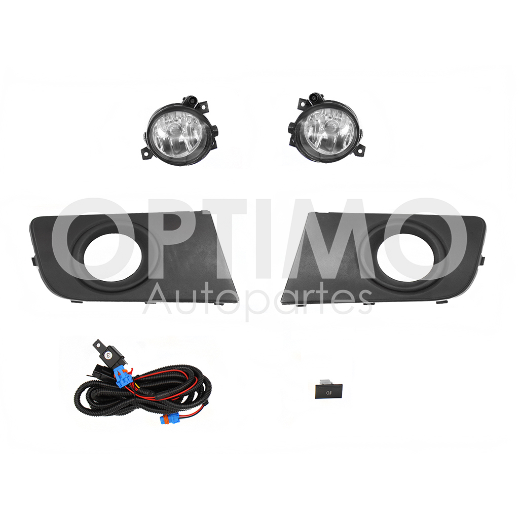 KIT FARO AUX C/CABLES C/REJILLAS NEGRAS C/FOCOS